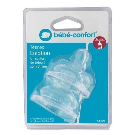 BEBE CONFORT Tétine Emotion Silicone T.2 - 3 vitesses (x2)