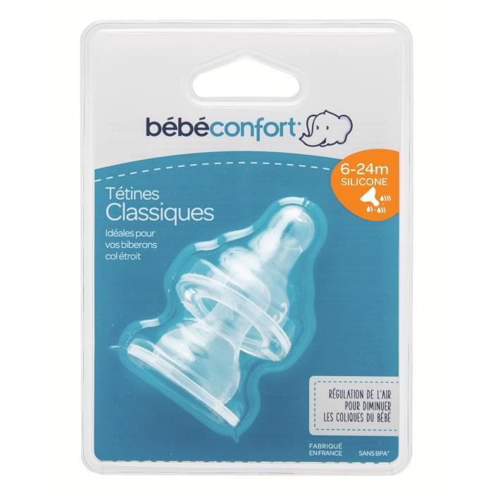 BEBE CONFORT Tétine Silicone T3 (x2) - 3 Vitesses