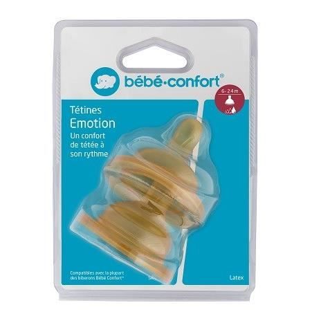 BEBE CONFORT Tétine Emotion Latex T3 - Bouillie (x2)