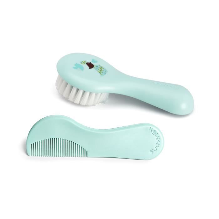 Suavinex Soin Set Brosse + Peigne Bleu