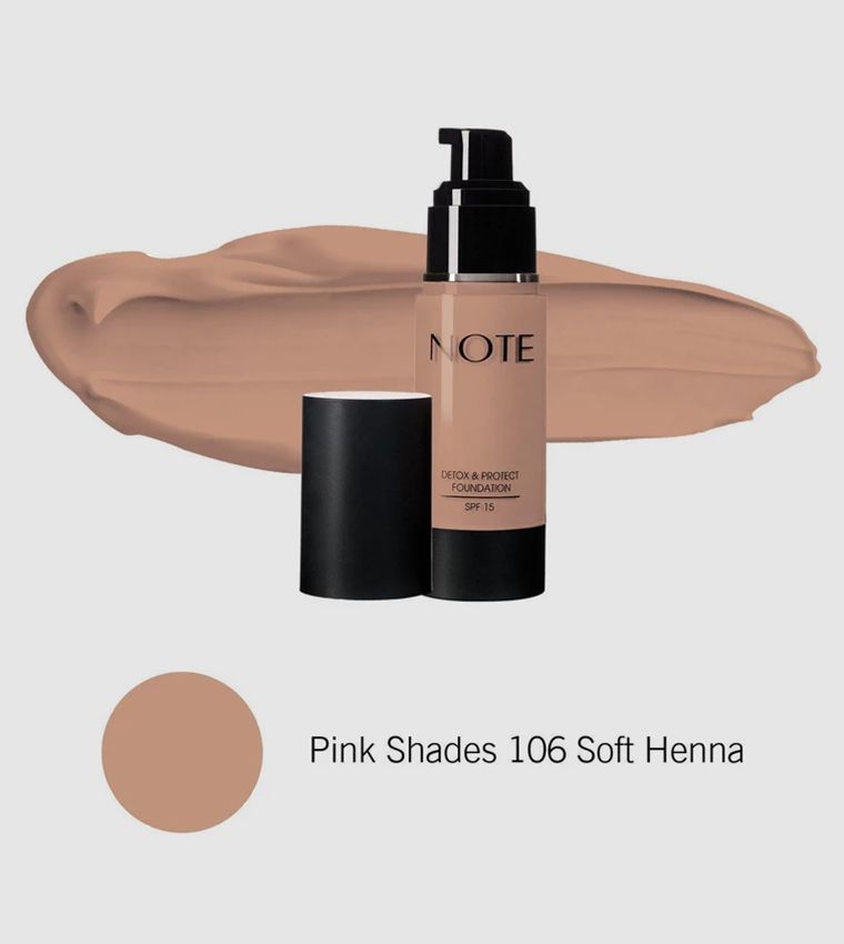 NOTE FOND DE TEINT DÉTOXIFIANT ET PROTÉGANT 106 POMPE