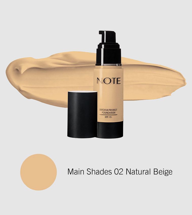 NOTE FOND DE TEINT DETOX ET PROTECTION 02 POMPE