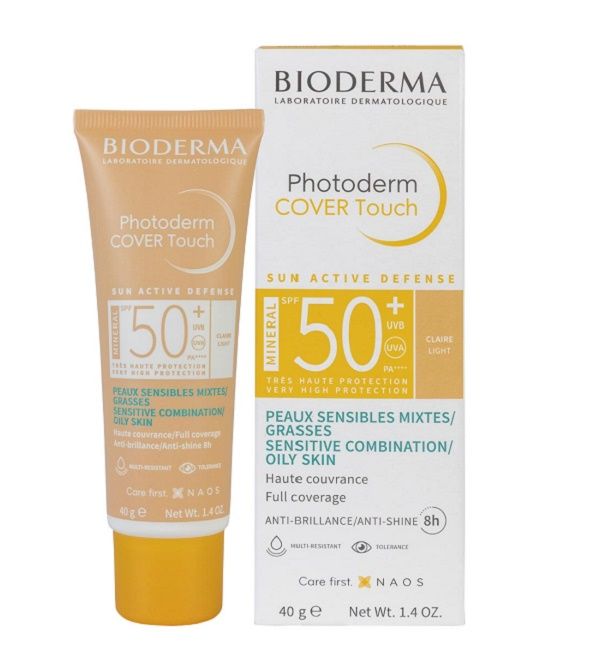Soin solaire - BIODERMA - Photoderm Cover Touch - Teinte Claire - SPF 50+ - 40g