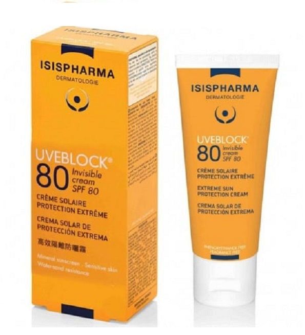 Crème Solaire - ISISPHARMA - Uveblock 80 - SPF80 - 40ml - Hypoallergénique