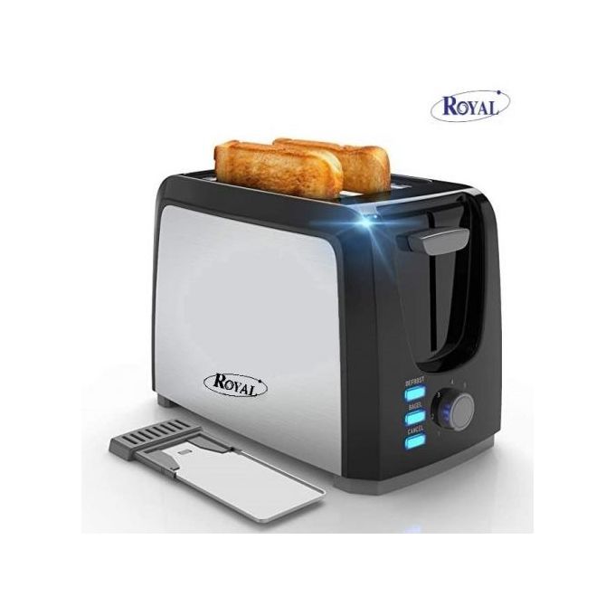 Toaster Royal - 2 fentes, Noir/Gris - TA01305-GS