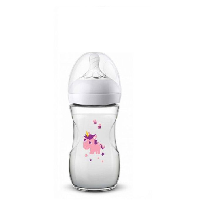 AVENT NATURAL BIBERON DEBIT LENT DES 1 MOIS Unicorn 260ML