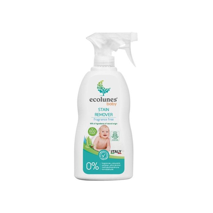 Lessive bébé - ECOLUNES - Détachant spray - 300ml - Hypoallergénique - Efficace sur taches tenaces