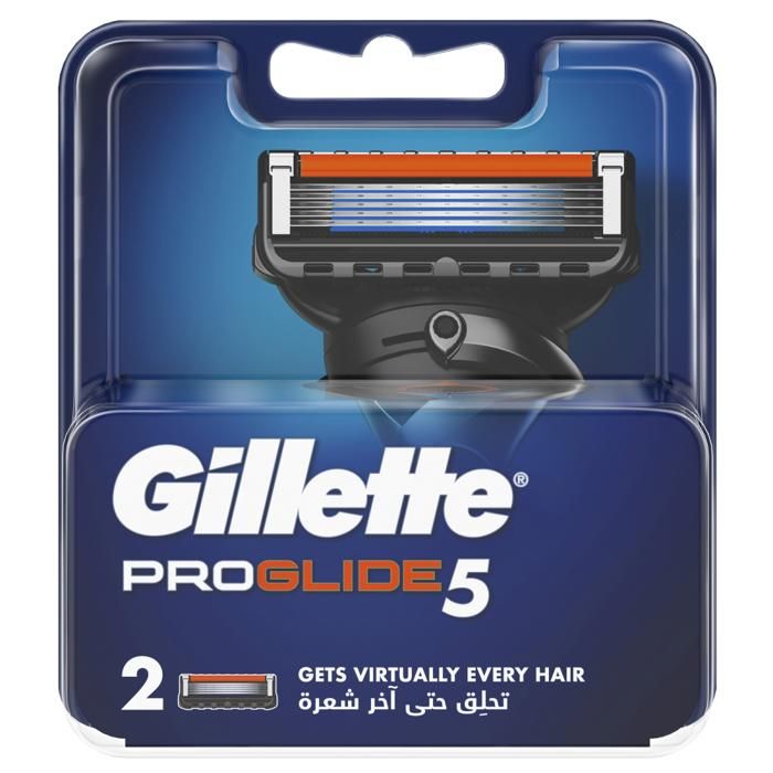 Recharges de Lames de Rasoir - GILLETTE - Fusion 5 Proglide - 5 lames - Revêtement anti-friction - 2 unités