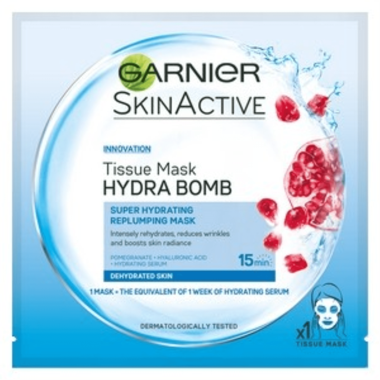 Masque Tissu Grenade Super Hydratant & Repulpant Peaux déshydratées