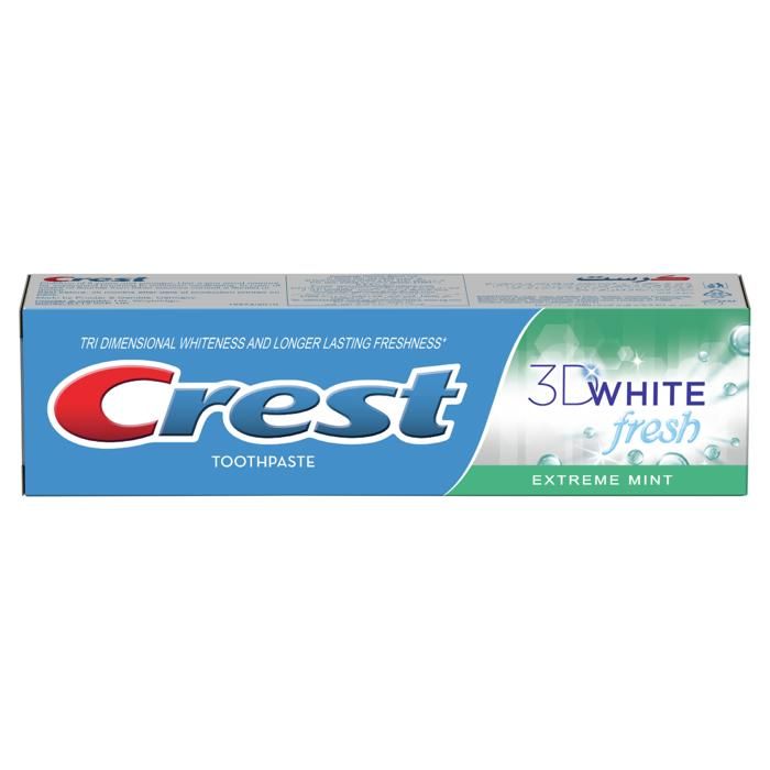 Dentifrice - CREST - 3D White - Blanchissant - Éclat de menthe - 100ml