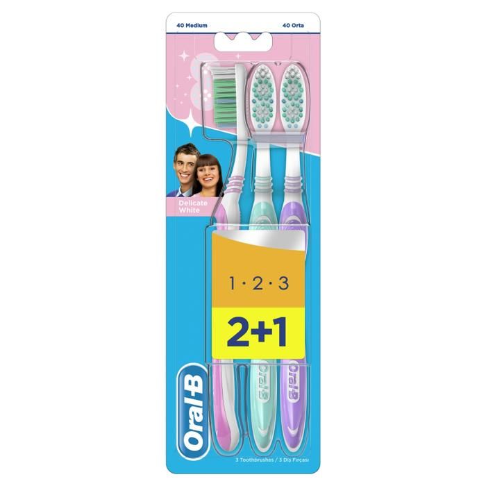 Oral B 2+1 Brosse à Dents Delicate 3 Effect