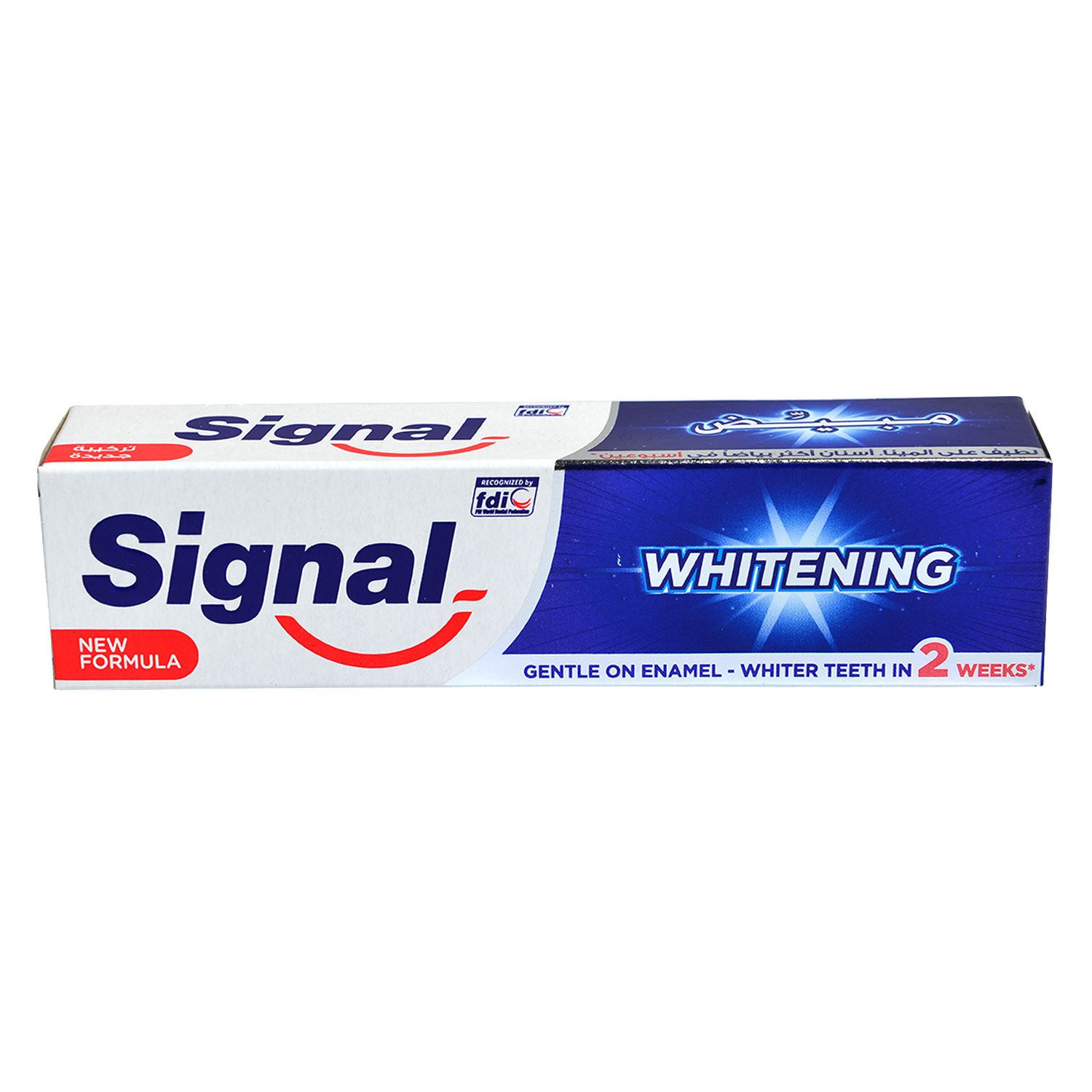 Dentifrice Whitening 2 en 1 - SIGNAL - 100 ml - Renforce l'émail - Blanchit les dents - Fluor et calcium