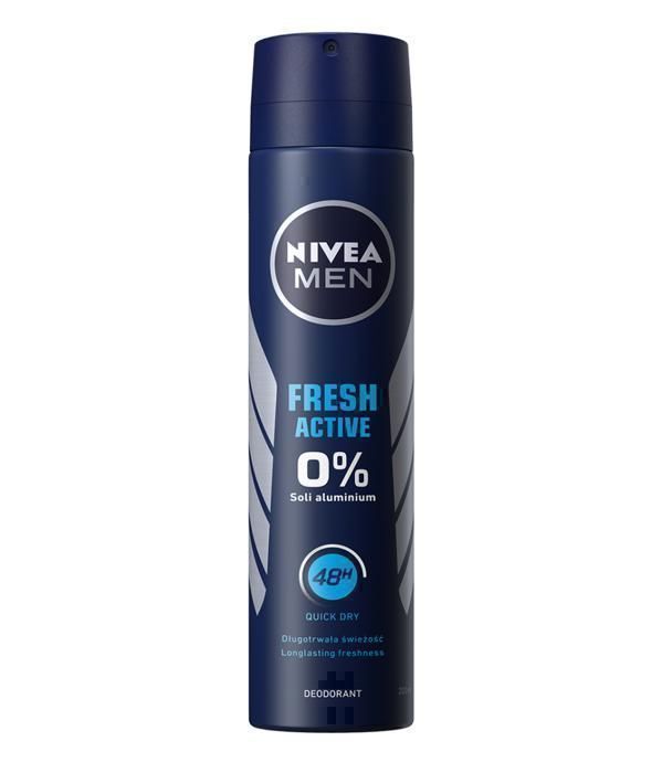 Déodorant Spray - NIVEA MEN - Fresh Active - 200ml - Sans aluminium - Protection 48h
