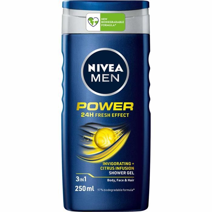 NIVEA MEN, Gel douche, Power Refresh, 250ml