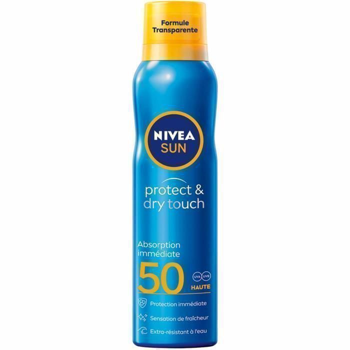 NIVEA SUN Spray Solaire Protect & Refresh SPF 50+ - Effet Rafraîchissant - 200 ml
