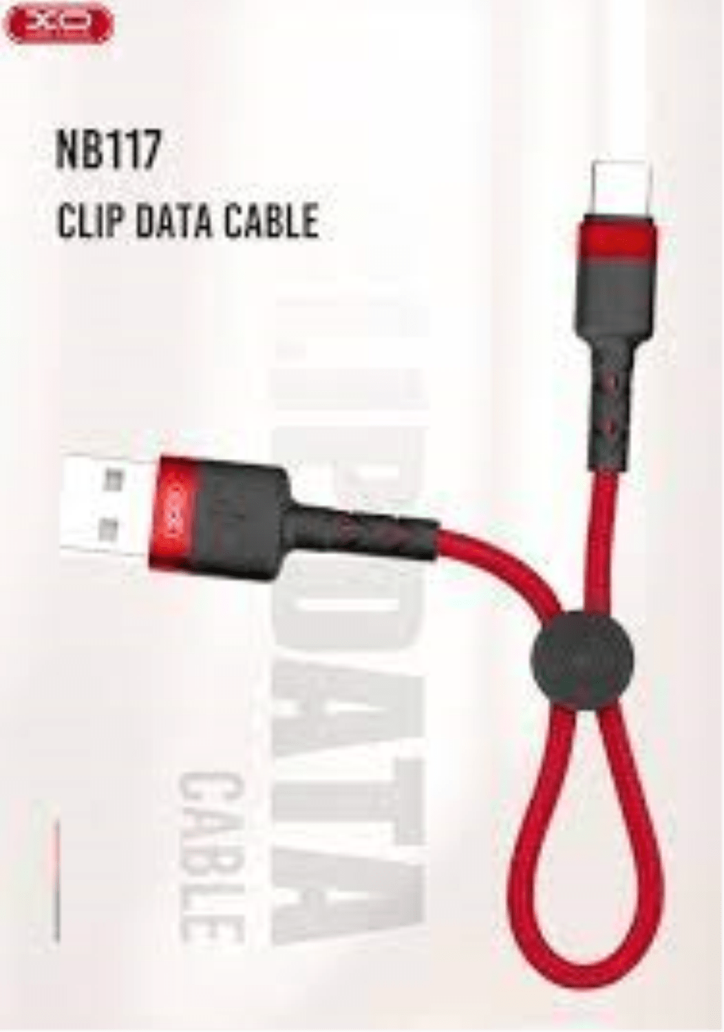 CÂBLE XO NB117 USB VERS LIGHTNING 2.1A / 0.25M / ROUGE