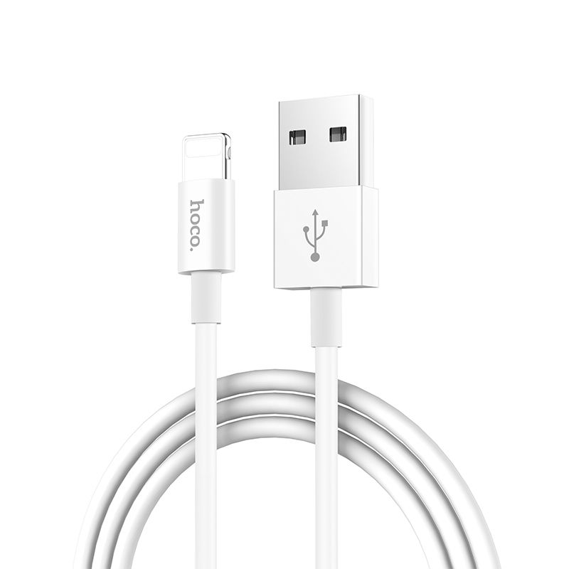 Câble de charge - HOCO USB vers Lightning X23 - BLANC 1M