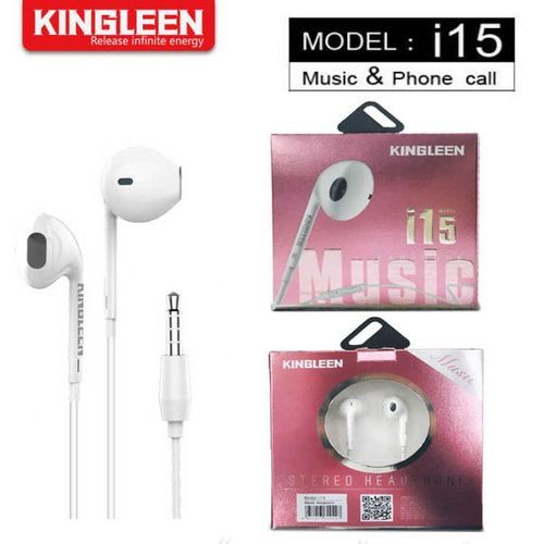 Écouteurs Intra-Auriculaires - i15 - Haute Qualité Stéréo - Micro Intégré - Jack 3,5 mm - Antichoc