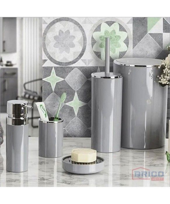 Ensemble salle de bain lenox (5 pièces - Gris)