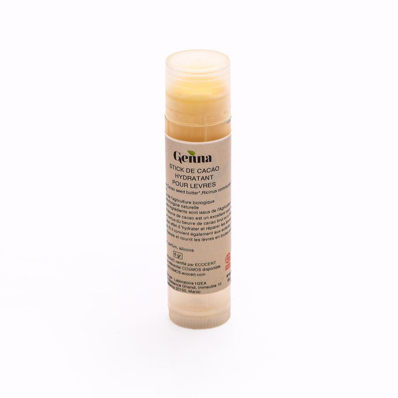 Stick à lèvres - GENNA - Beurre de cacao - 100% naturel - Hydratant - Réparateur