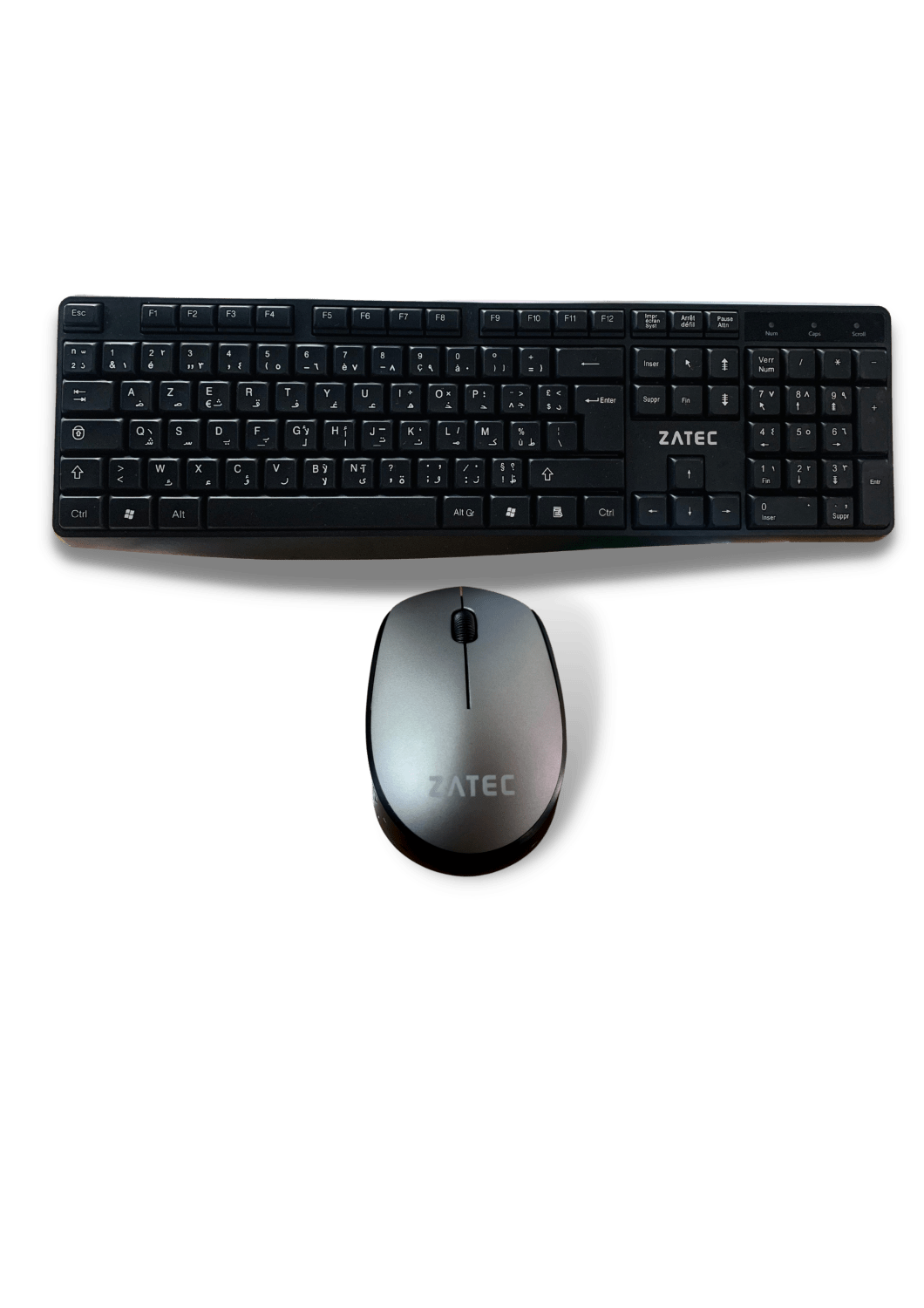 ZATEC Z800 – Ensemble Clavier Souris Sans Fil Prêt à l'Emploi (Piles AAA Alcalines Incluses)