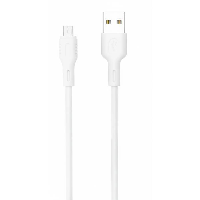 Zatec – Câble Micro USB Blanc 1 mètre – Charge rapide & Transfert de données