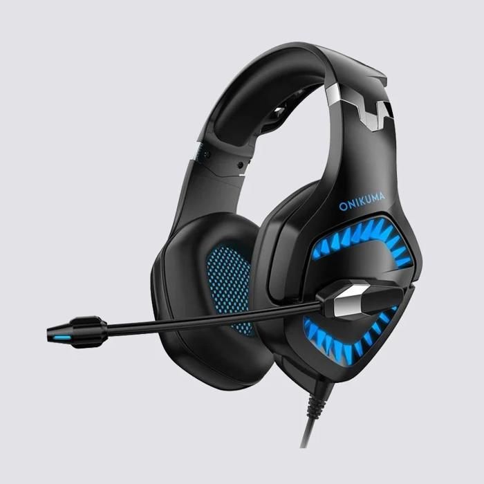 Casque Gaming Filaire - ONIKUMA - K1B Pro - Micro Rotatif - Confort Mousse Mémoire - Antichoc