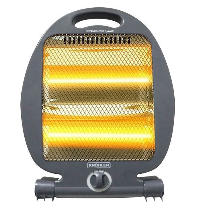 Chauffage à quartz KRÖHLER- KQZ-0807-S Petit - Electrique - Gris