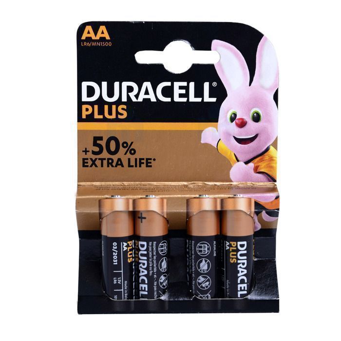 Piles Plus Power AA 4 +50% extra life - DURACELL