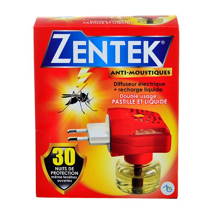 Diffuseur double usage 30 nuits avec recharges pastille et liquide - ZENTEK