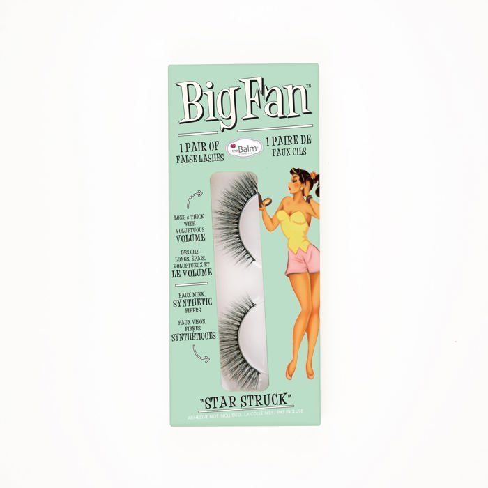 Faux cils - TheBalm - BIG FAN™ STAR STRUCK LASHES - 3D en faux vison - Noir - Bande souple et flexible
