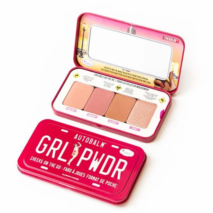 Blush - THEBALM - AUTOBALM® GRL PWDR - 3 fards mats - 1 fard lustré - Couleur rose