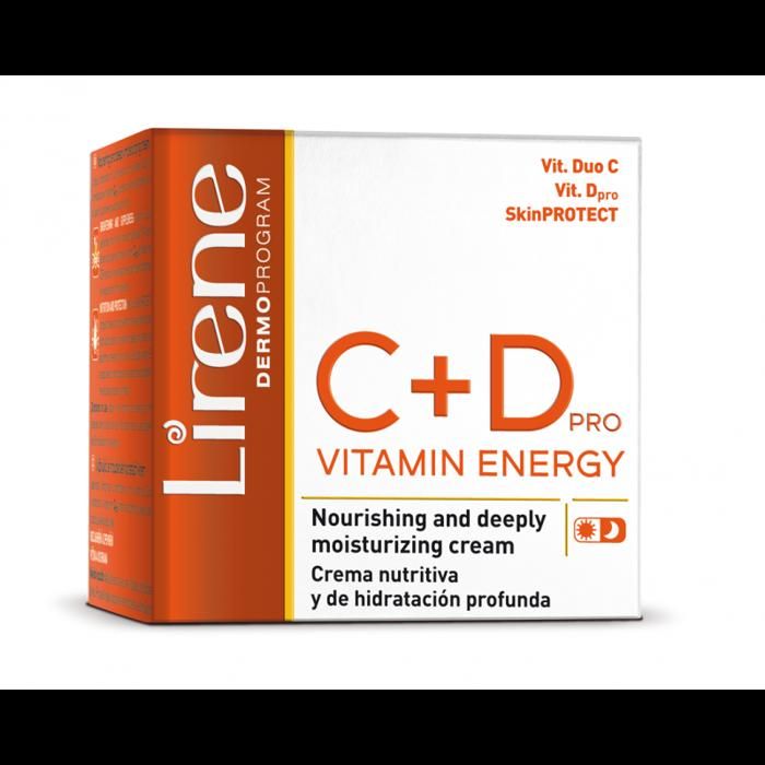 CRÈME VISAGE HYDRATANTE ET NOURRISSANTE VITAMINES C+D 50ML LIRENE