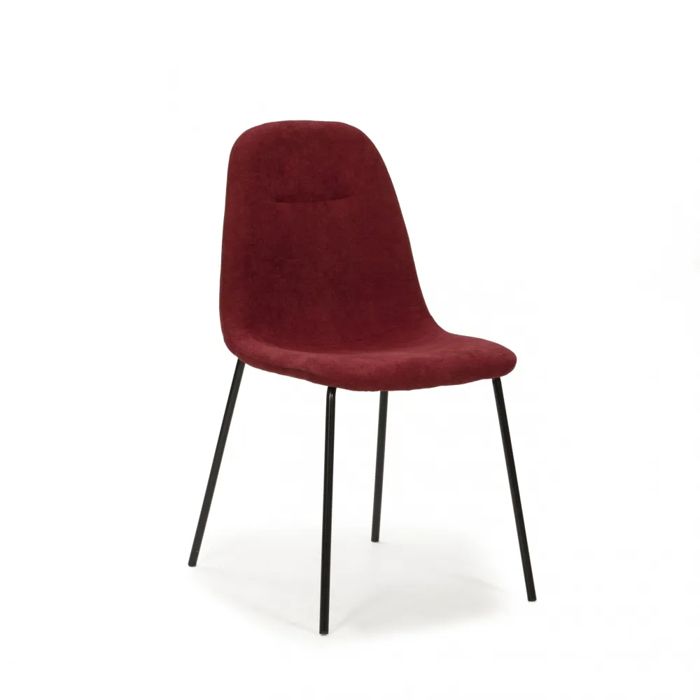 RENNE Chaise de séjour en tissu – Rouge