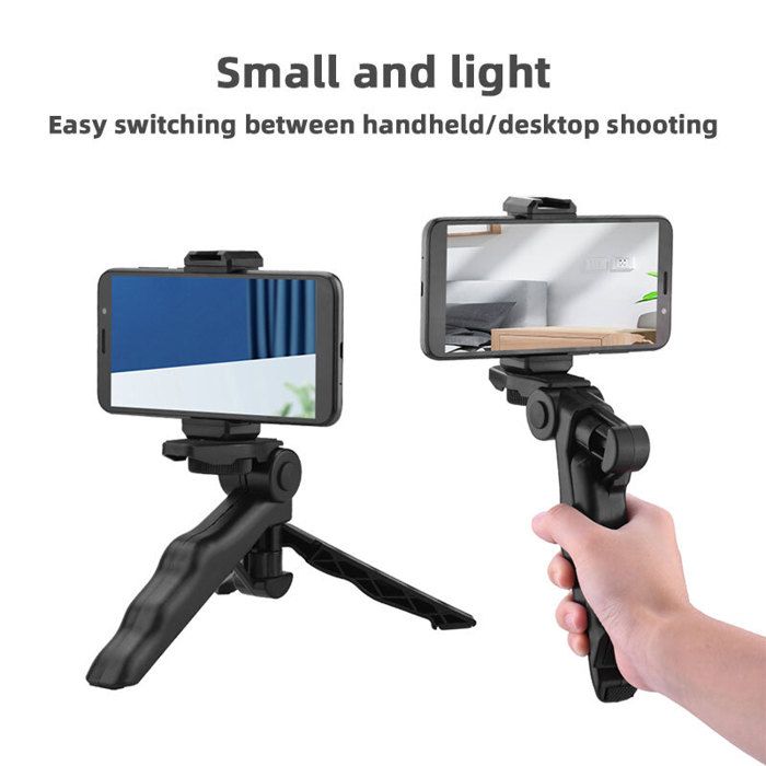 Trépied 2 en 1 - Support Smartphone - Vlogging - Léger - Extensible - Compatible 6,5-10 cm
