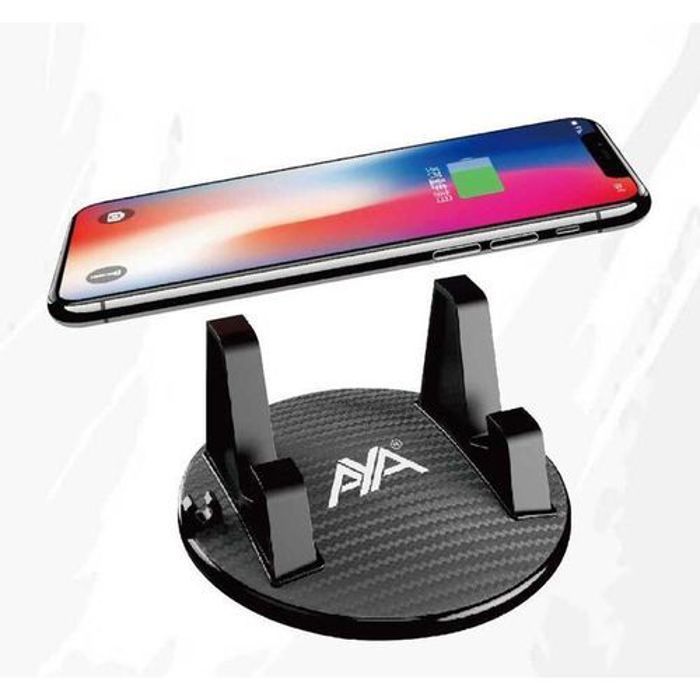 Support de téléphone portable - Multiusages - Noir - Fixation magnétique - Compatible voiture et bureau