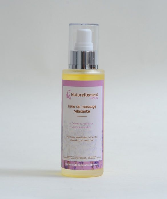Huile de massage relaxante - 100 ml - Huile de sésame - Huile d'amande douce - Vegan