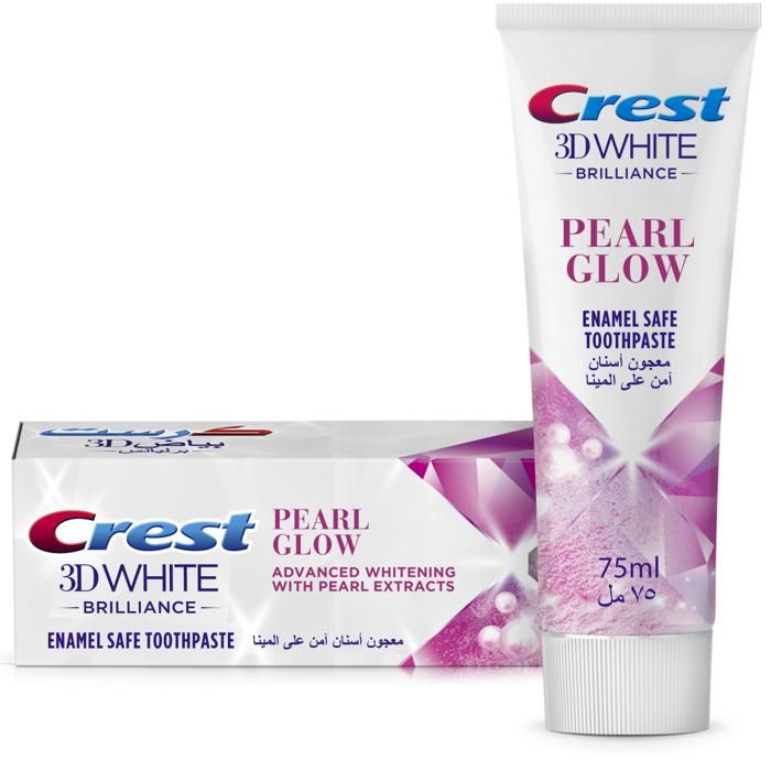 Dentifrice - CREST - 3D White - Blancheur Pearl Glow - 75ml - Micro-blanchissants