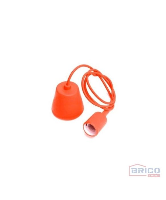 Suspension luminaire - Tripoli - Plastique - Orange - 1 ampoule - Intérieur