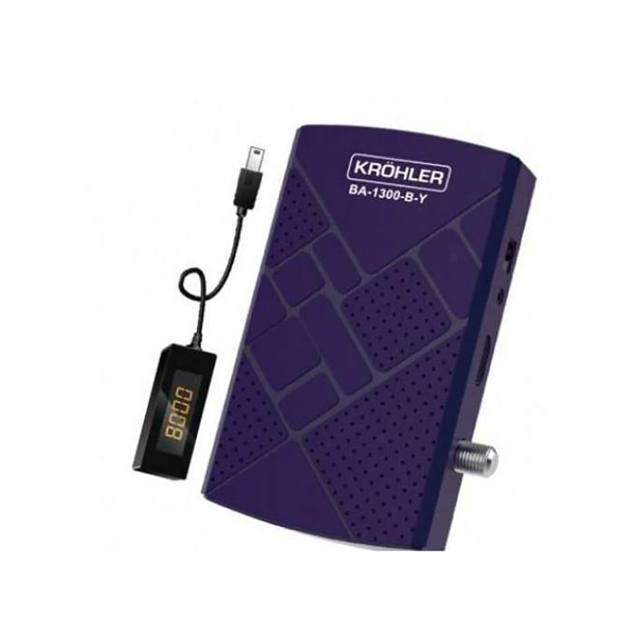 Récepteur Satellite - KRÖHLER - BA-1410-B-Y - Full HD 1080p - Taille Mini - 2 Ports USB