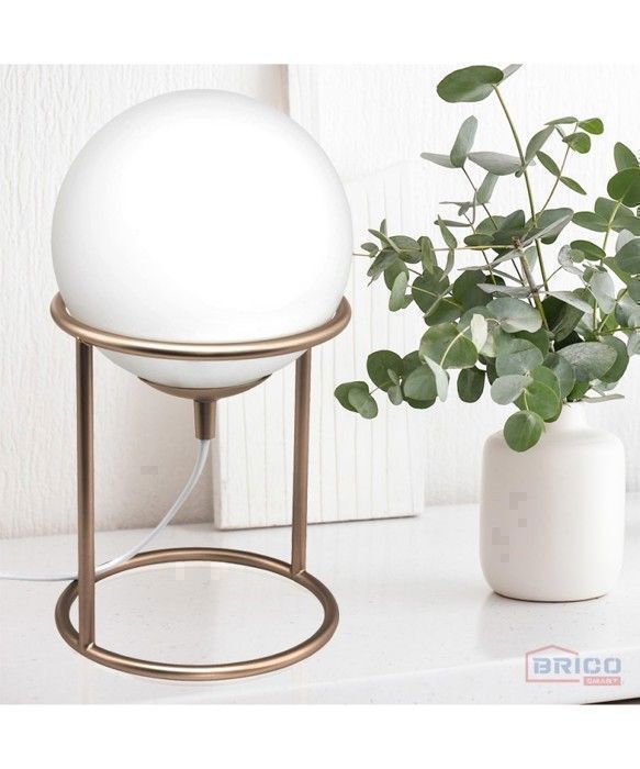 Lampe de table - PLATINA - E27 - Design minimaliste - Intérieur - 150x260 mm