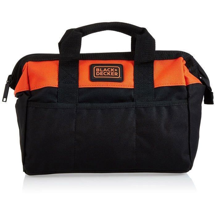 SAC A OUTILS - BLACK + DECKER BDST73820-8 - 12 pouces - Léger et durable - Ouverture 25 cm