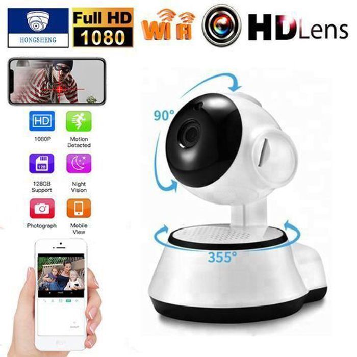 Caméra IP - V380 Pro - WiFi - Vision nocturne - Enregistrement 24h - Détection de mouvement