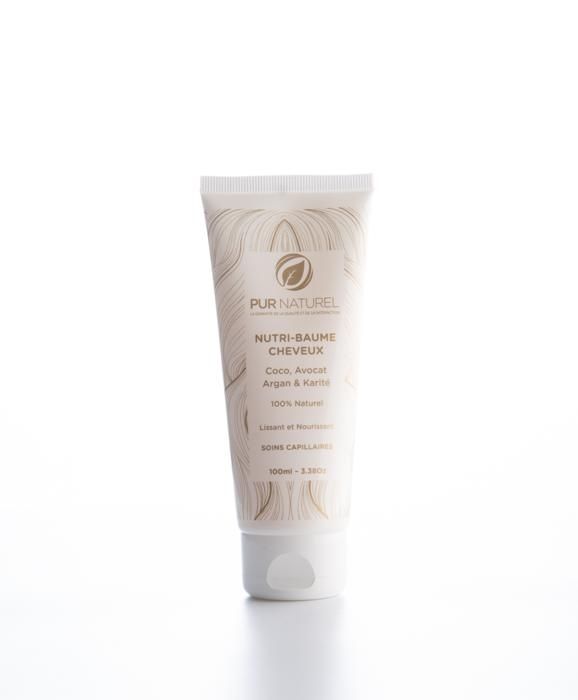Baume pour cheveux - PUR NATUREL - Nutri-Baume - 100 ml - Tous types de cheveux - Mixte