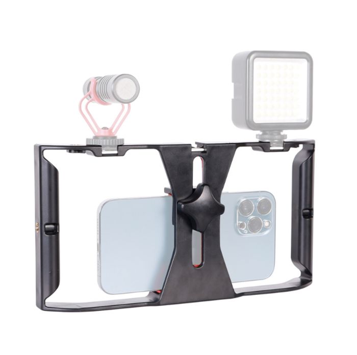 Support photo vidéo - Multi - Cadre pour Smartphone - Portable - Noir - Plastique