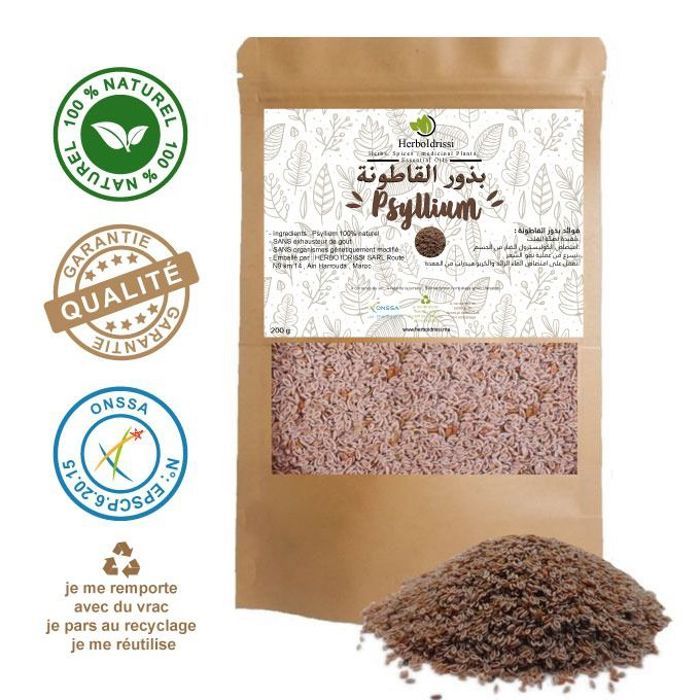 Graine De Psyllium 200G - Intestins - Colite Ulcéreuse - Pertes De Poids