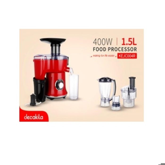 Robot Multifonction - DECAKILA - 1,5L - 400W - Rouge - Presse-agrumes - Multifonctionnel
