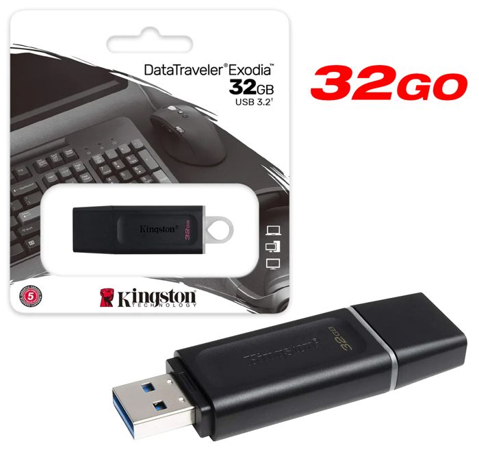 Clé USB - KINGSTON - Exodia DTX - 32 Go - USB 3.2 - Design moderne