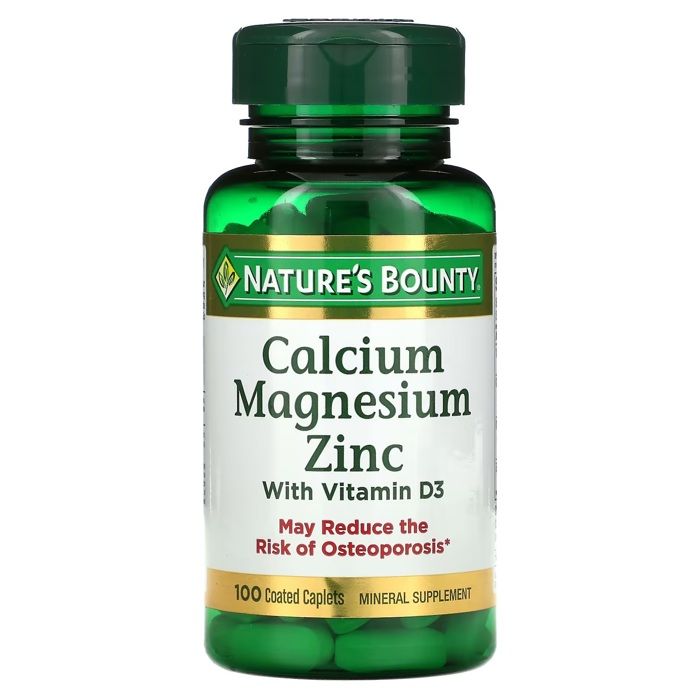 Calcium Magnésium Zinc avec Vitamine D3 - 100 comprimés enrobés