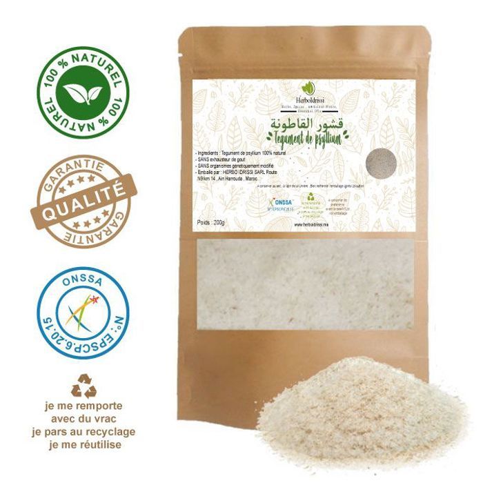 Psyllium Blond ( Ispaghol ) 100G -Solutions Problèmes Intestins